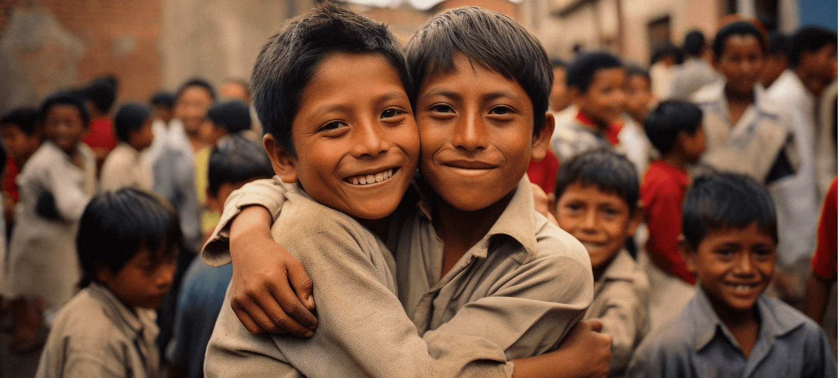 Group of happy diverse volunteers